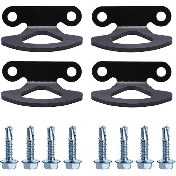 Крюки для кузова пикапа Точки крепления С саморезами 1/4 дюйма Совместимы с крепежными точками кузова Ford F150 для ремней, цепей и тросов (4шт) Fit for Ford F Series-B4