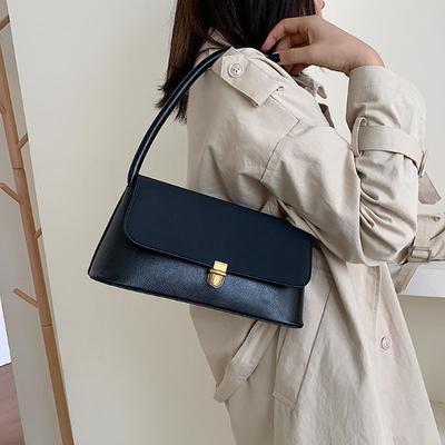 High-End French Style Classic Retro Underarm Bag Women  Autumn Winter New Fashion Simple Splice Handbag Texture Shoulder Bag