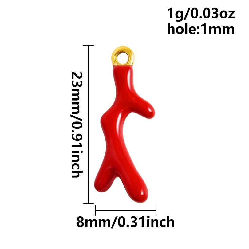 2 Stück Roter Hummer Krebs Koralle Echtsilber Vergoldet Edelstahl Emaille Anhänger Für Schmuckherstellung Zubehör DIY Strand Halsketten Anhänger