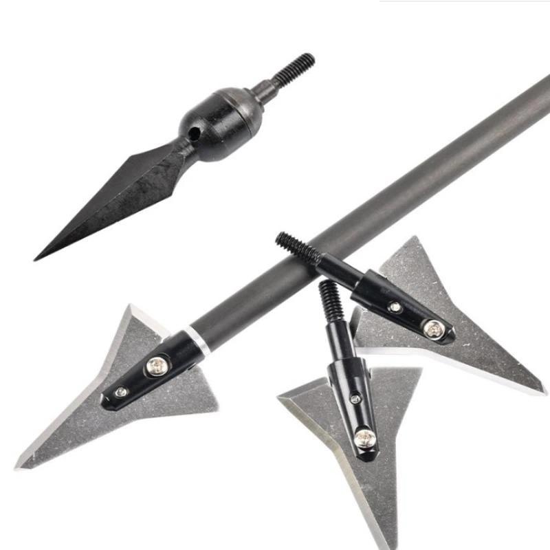 Compound Bow Arrow Tips Stainless Steel Replaceable Head Multi Styles Archery Training And Outdoor Use