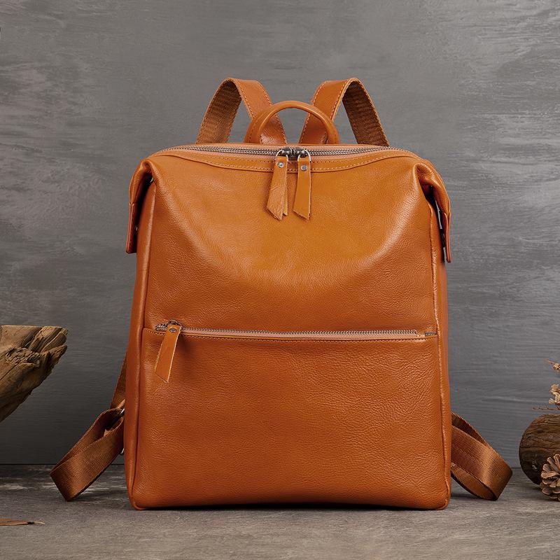 

Рюкзак из натуральной кожи, ручная работа, большой объем, дорожная сумка коричневый