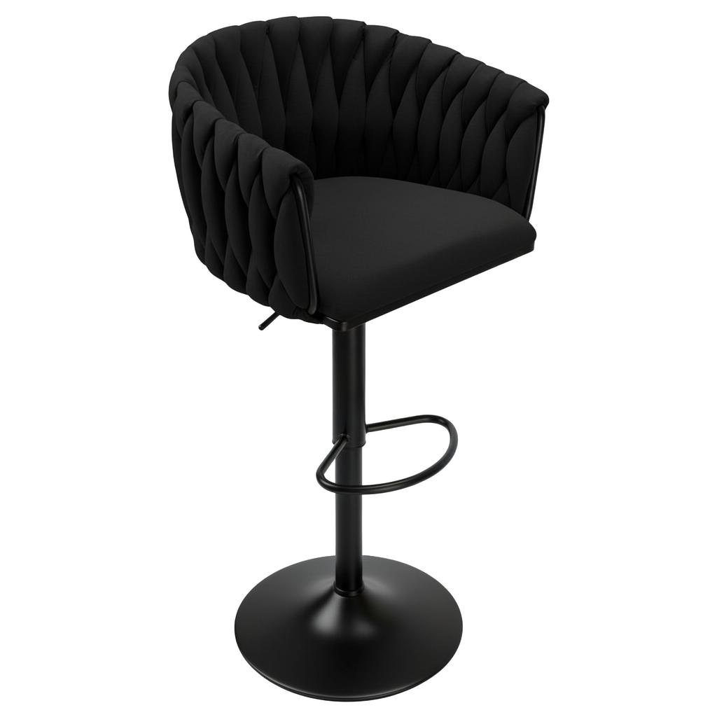 Barhocker Cofton Black Schwarzer Samt