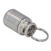 Small Portable Keychain Medication Container Organizer Airtight Stainless Steel Vitamin Holder for