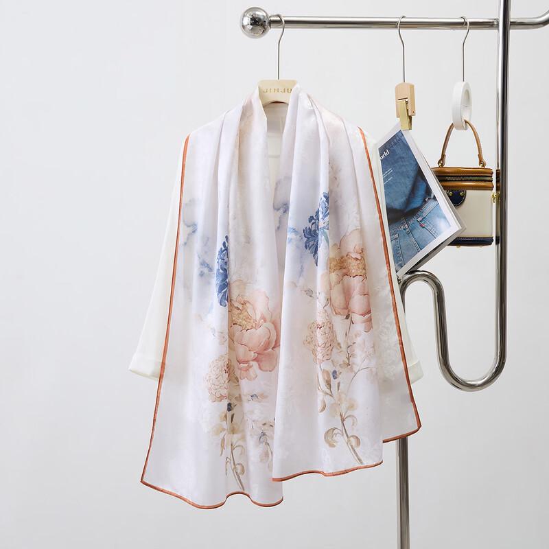 New Chinese Style Mulberry Silk Jacquard Scarf