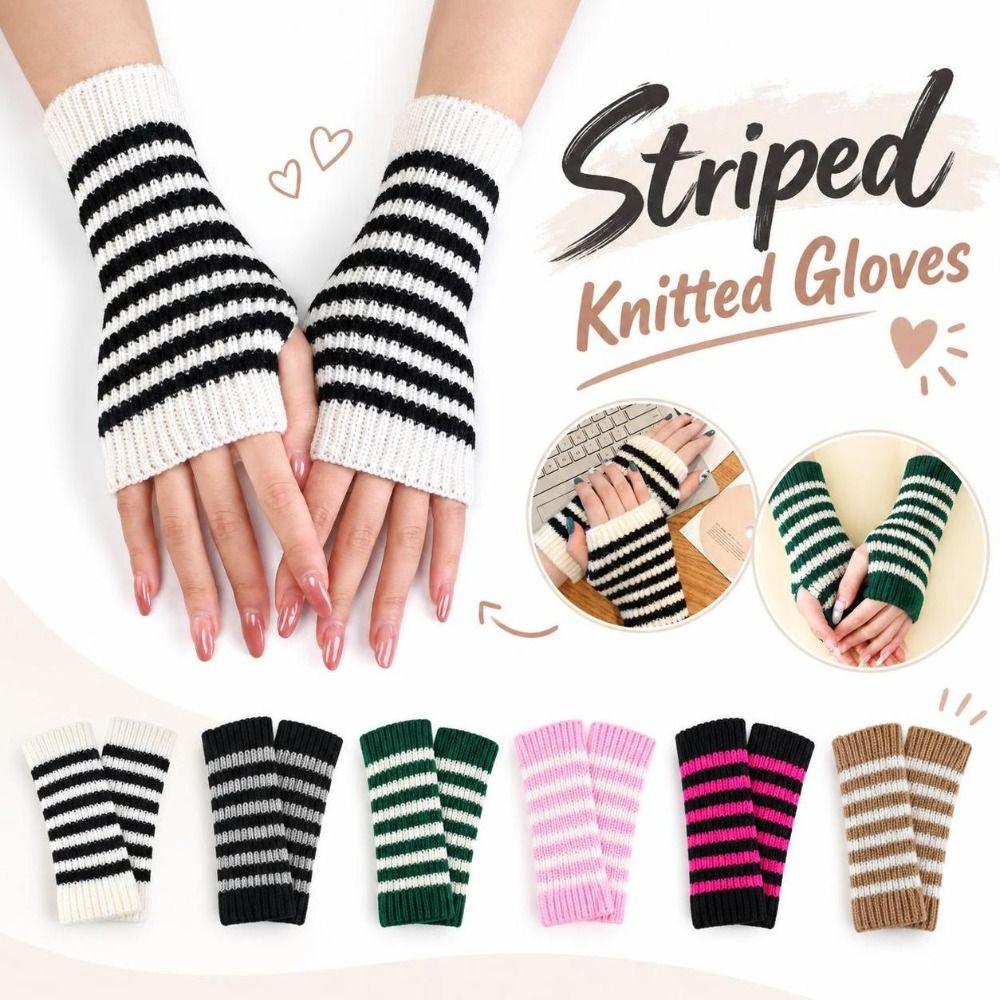 Fingerless Knitted Mittens Knitted Fingerless Gloves Gifts Wrist Warmers  Fall Winter Wear