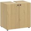 Under-Sink Bathroom Cabinet, 2 Soft-Close Doors, Adjustable Shelf, 60 X 39.8 X 58.5 Cm, Wood