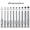 Torx T10 Phillips Screwdriver Bit, S2 High Hardness, Sandblasted, Single Head, Impact Driver Attachment