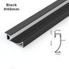 0.5m/1m H40/50/65mm LED Baseboard Bar Light Aluminium Profile Channel Metal Wall LED Skirting for Corridor Strip Linear Lamp