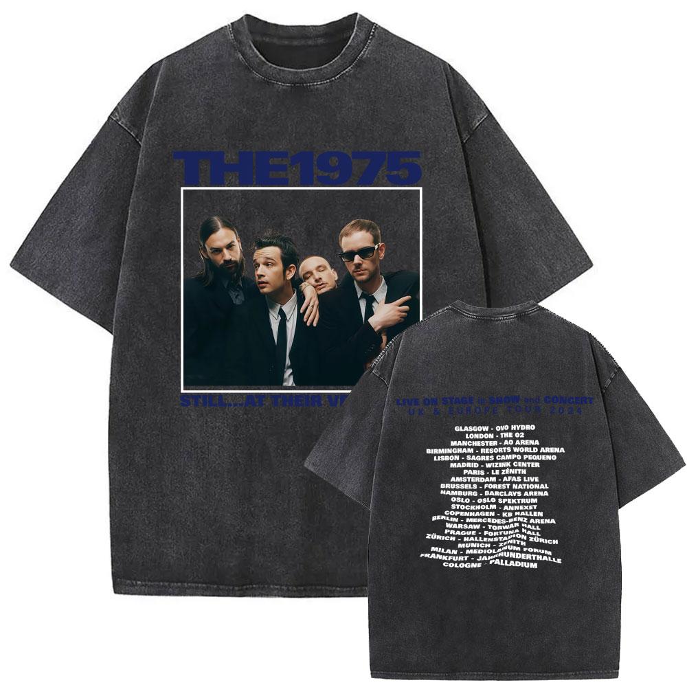 Gewaschenes Vintage The about You Grafik-T-Shirt Lustig sein in einer Fremdsprache T-Shirts Herren Retro Alternative Rock T-Shirts