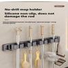Organizer Wall Mounted Broom Holder Mop Clip Stand Brush Rack Hanging Pipe Hook Kitchen Storage Bathroom Accessories Tools
