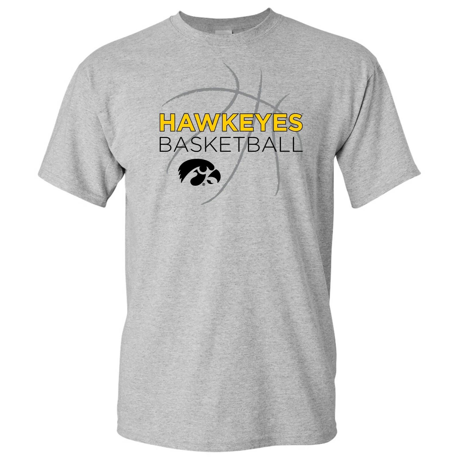 Iowa Hawkeyes University Basketball Sketch T-Shirt - Sport Grey XL
