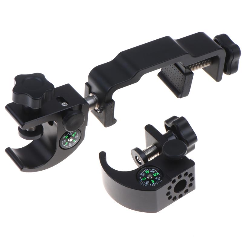 §High Quality Phone Holder Bracket Cradle Pole Clamp With Compass For GPS For Data Collector Total Station