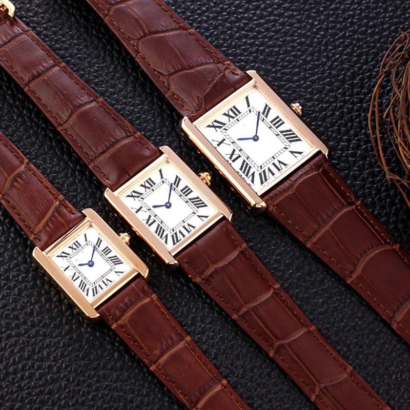 All-steel small tank quartz waterproof belt watch, square ultra-thin men's watch and women's watch