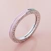New Trendy Rainbow Simulated Diamond Stackable 925 Sterling Silver Eternity Ring for Women Wedding Finger Band Gift Z30