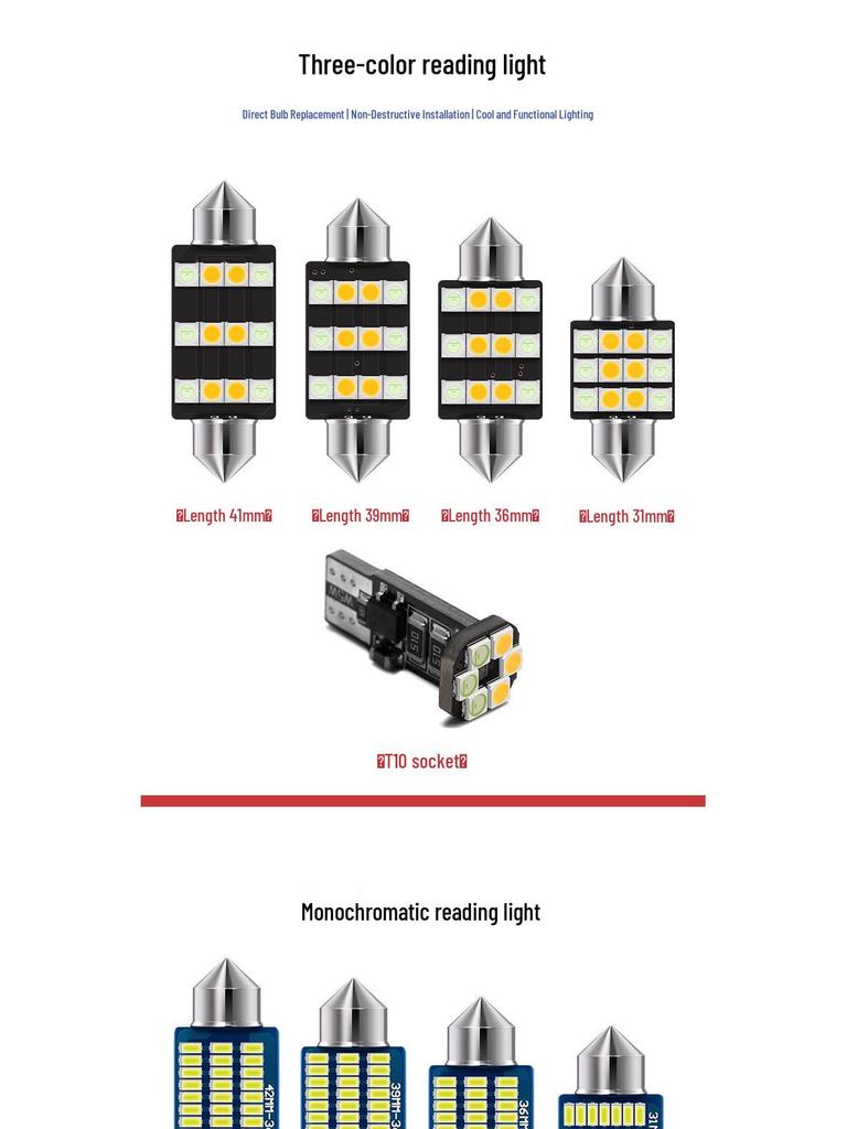 LED Innenlicht-Set für Volkswagen Sharan: Enthält Lese-, Fußraum-, Decken- und Kofferraumbeleuchtung.