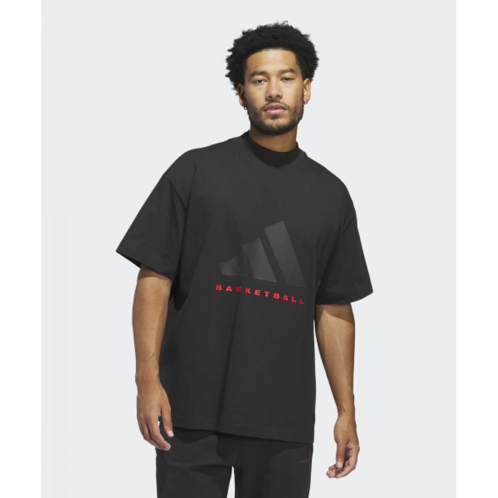 

Adidas Basketball Tee Black Iw5644 S