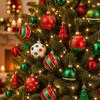 42Pcs/Set Shiny Christmas Ball Creative Xmas Baubles Durable Christmas Tree Balls  Scene Supplies