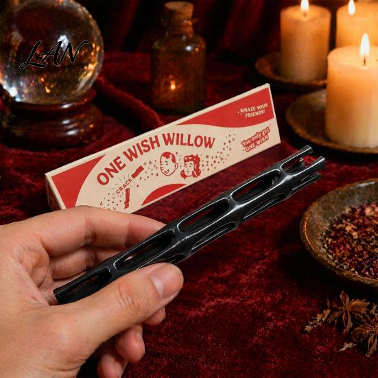 Tragbare Glücksbringer Ein Wunsch Weidenzweig mit Schachtel, 3D-gedruckter Wunsch-Wunsch-Schnappstock, Zeremoniebedarf Zerbrechlicher Magischer Charm für Spirituelle