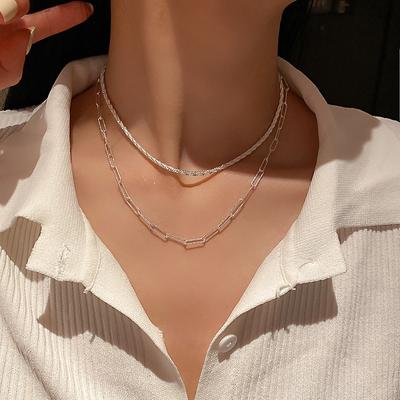Full Star Collarbone Overlapping Necklace Accessories Female Korean Personality Super Flash Hollowed Out Shimmering Choker