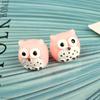 Mini Owl Figurine Crafts Miniatures Resin Owl Ornament Family Micro Landscape Decoration Figurines For Home Decor Owl Accessorie