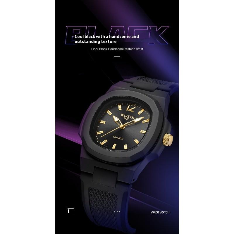 Top Brand Fashion Square Men's Watch Outdoor Sports Student Waterproof Trendy Quartz Watch