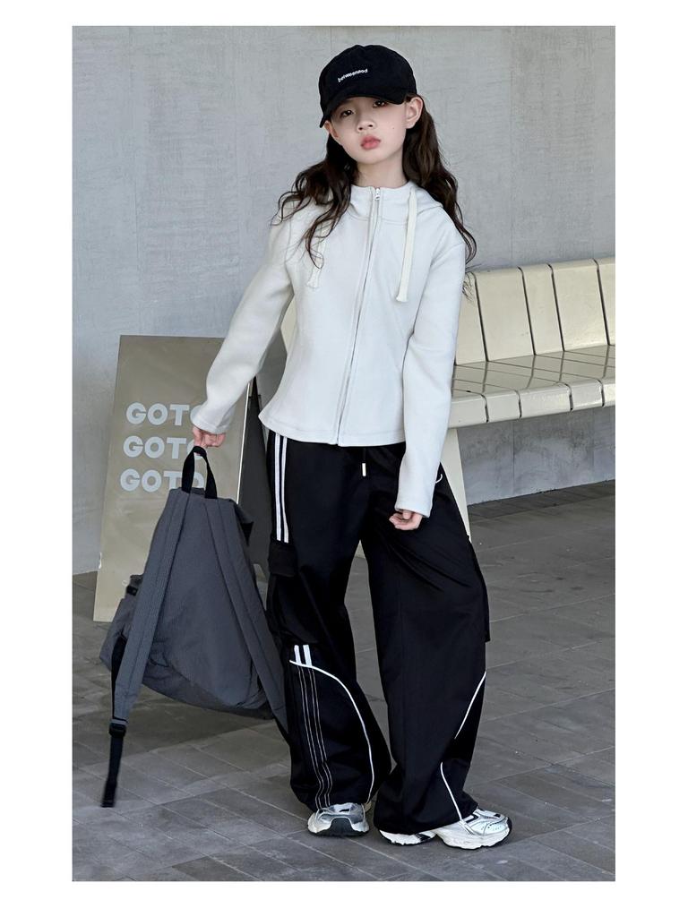 Girls' Slim-Fit Hooded Jacket - Autumn 2025 Fashionable Style for Big Kids