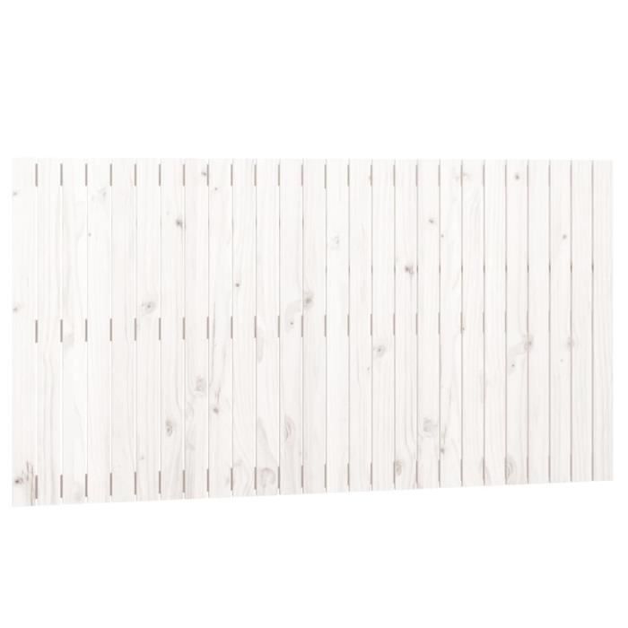 824909 vidaXL Wall-mounted Headboard White 166x3x90 Cm Solid Pine Wood