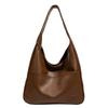 Trendy Casual Women'S Handbag Soft Pu Solid Color Shoulder Bag Large Capacity Storage Simple Hobos Tote Bag For Outings Quality