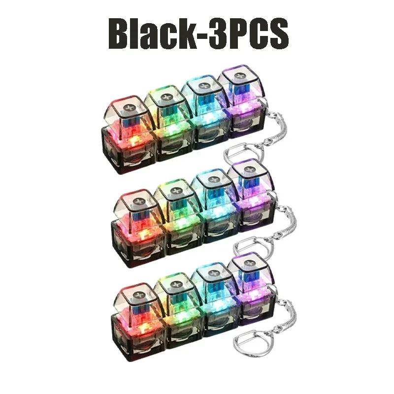 Verlicht Toetsenbord Sleutelhanger Fidget Speeltje Klikbare Knoppen Stressverlichting Draagbaar Bureau Auto LED Kantoor Decoratie Cool Cadeau Idee Amagi