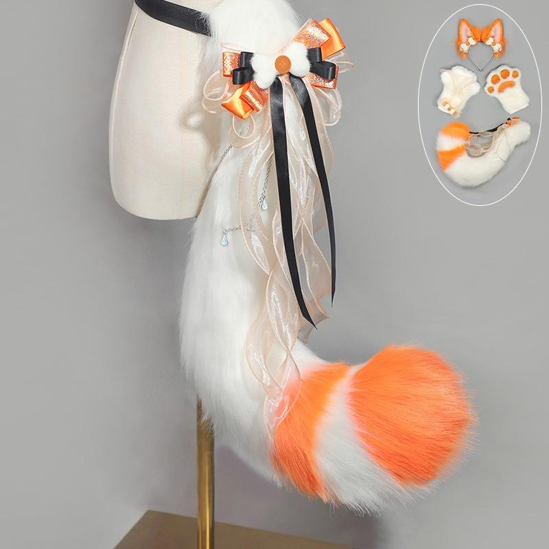Handmade Demon Fox Lo Niang Fox Ears Beast Ears Headband Furui Beast Suit Cat Claw Beast Claw Comic Exhibition Cos Fox Tail Suit