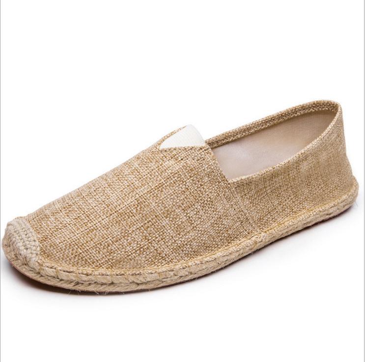 Spring/Summer Couple Espadrilles: Quick-Drying Canvas Loafers, Breathable Comfort, Durable Straw-Woven Fisherman Shoes
