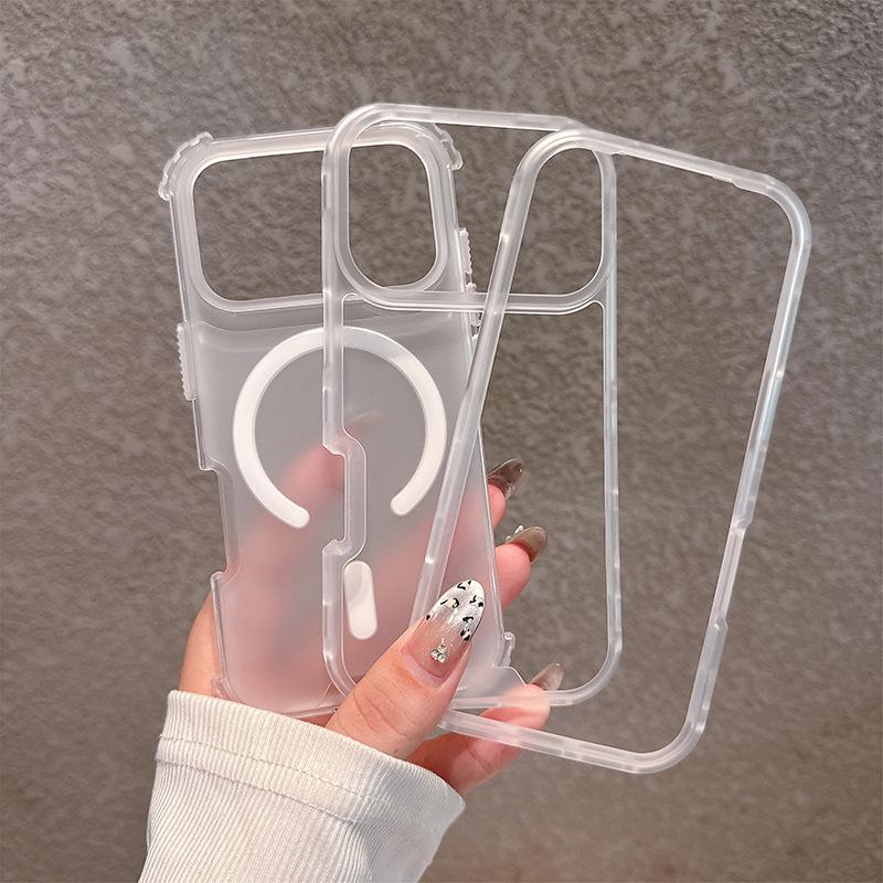 For Apple for IP17PROMAX Three-in-one Skin-sensitive Magnetic Phone Case Lanyard