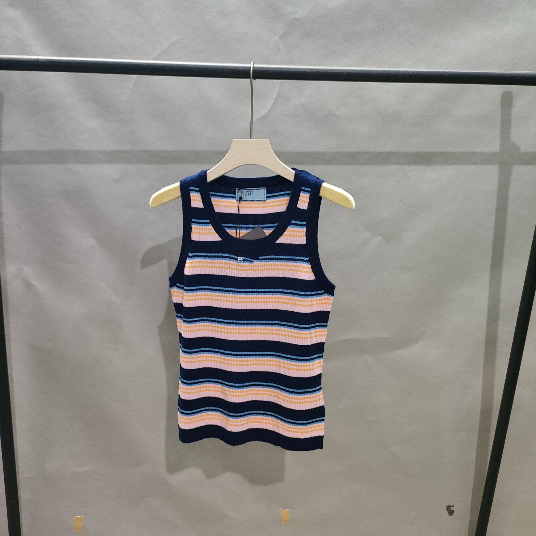 

Новый стиль Облегающая футболка с круглым вырезом Повседневная полосатая трикотажная футболка Large