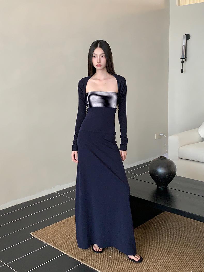 

Elegant Bodycon Waist-Cinching Long Dress Large