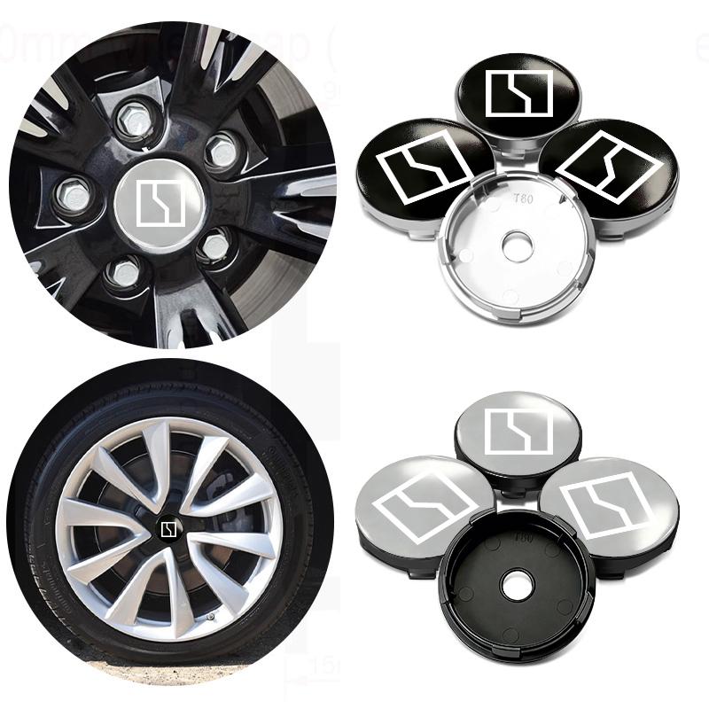 AAZN1 4Pcs 56mm Car Wheel Hub Center Cap Aluminum Metal Logo Sticker For Zeekr X 001 009 007 7X 2022 2023 2024 EV 2021-2023 Krypton