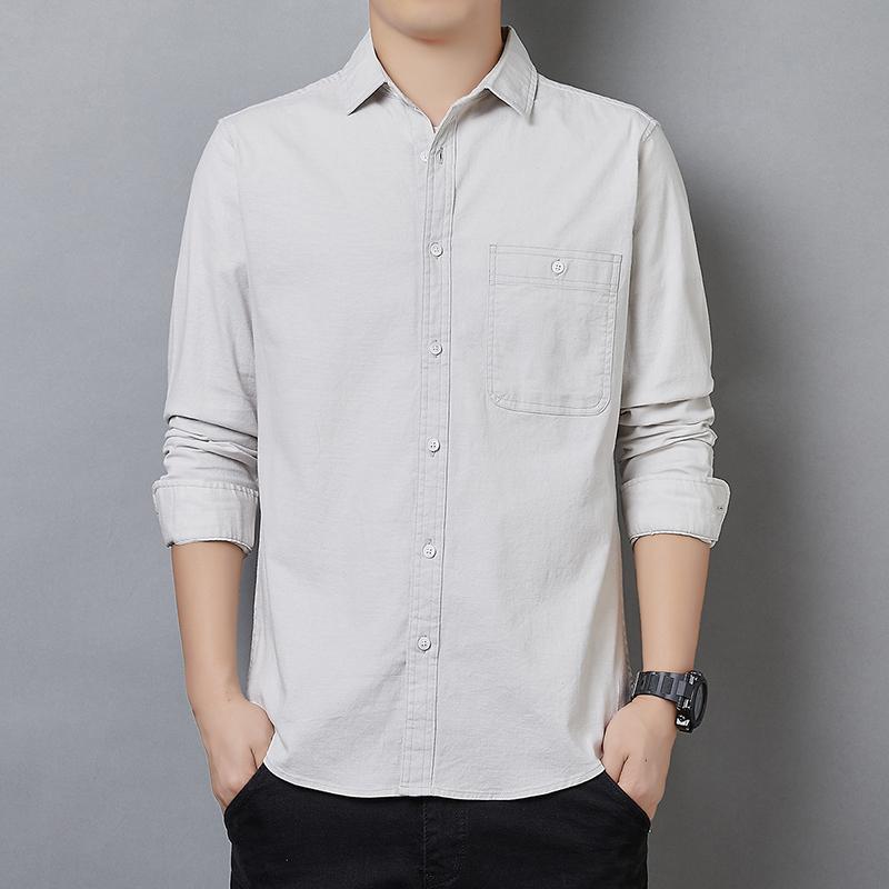Men's Long Sleeved Shirt Korean Casual Loose Shirt Men's Coat