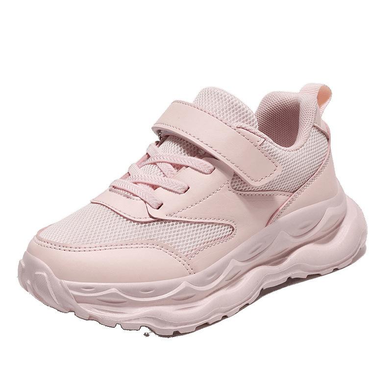 2025 New Mesh Breathable Summer Boys and Girls Sports Shoes Girls Casual Little White Shoes Medium and Large Children Non-slip Versatile