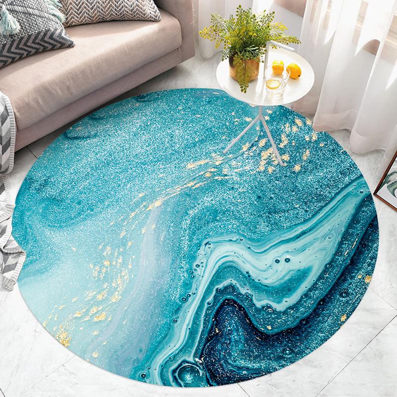 

Коврики для украшения дома, круглый ковер для гостиной, противоскользящий моющийся ковер, коврик для компьютерных стульев diameter 80CM