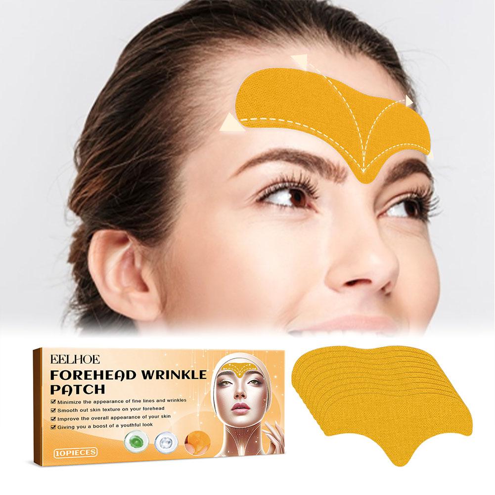 10PCS Forehead Wrinkle Patches Anti Wrinkles Facial Patches Natural Forehead Line Removal Gel Patch Face Skin Patch