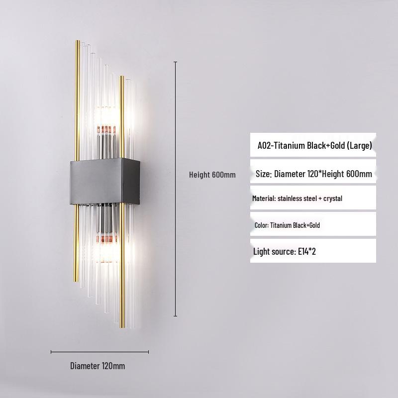 Elegant Luxury Glass Wall Lamp for Living Room, Bedroom, Hotel, or Bedside - Designer Style with Personality