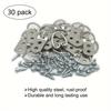 30 Pack D-Ring Picture Hangers Heavy Duty Picture Hanging Kit with Screws Double Holes Picture Hang for Picture Frames Photos