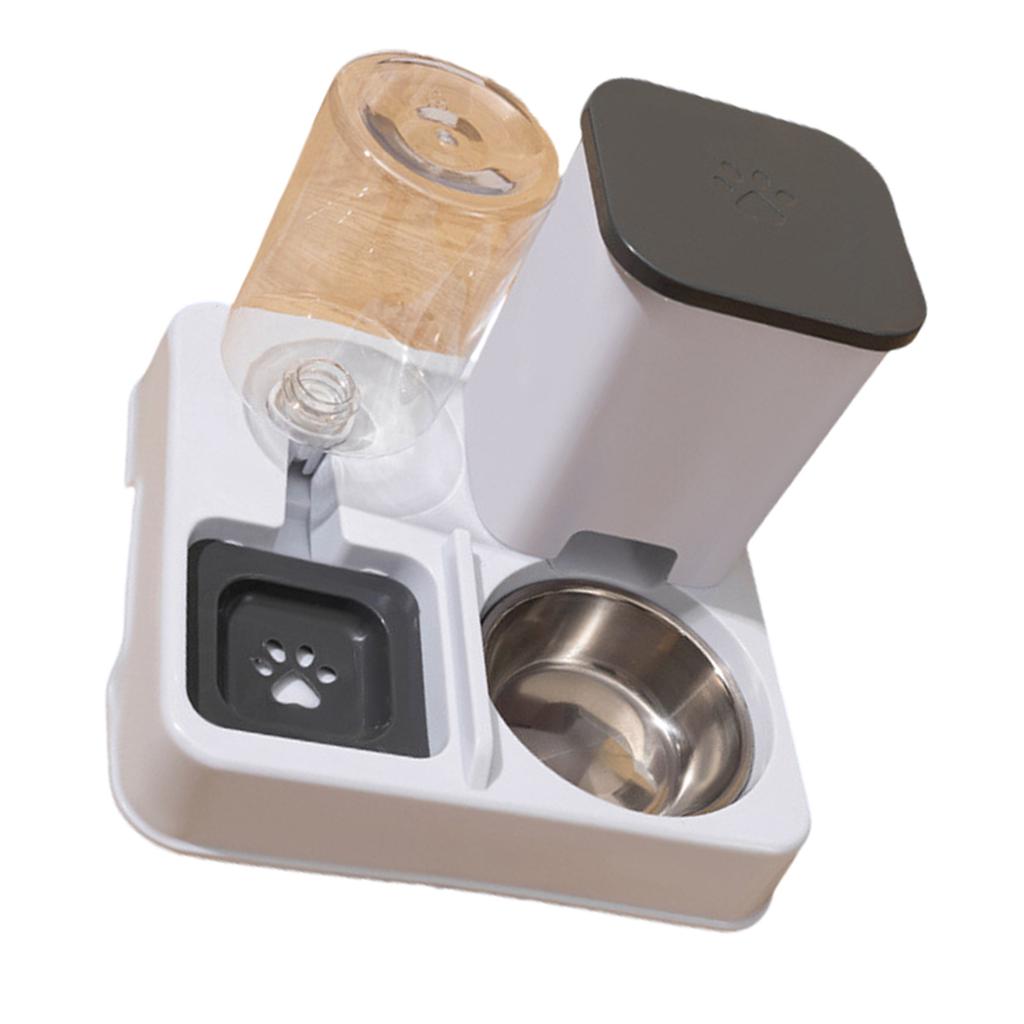 Large Capacity Food Feeder 2in1 Water Dispenser and Food Bowl Small Dog Cats Automatic Feeder for Daily Watering Feeding