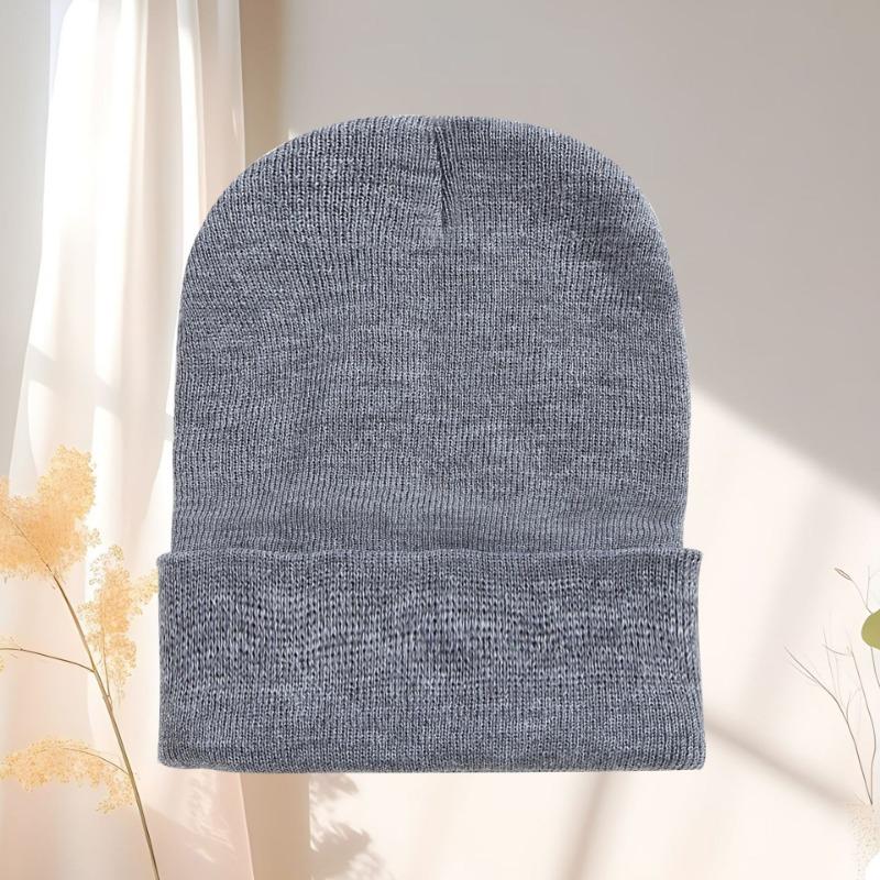 Czapka wełniana jesienno-zimowa czapka na zimno czapka dziergana dla pary czapka dziergana w kolorze cukierkowym wzór haftu tekst