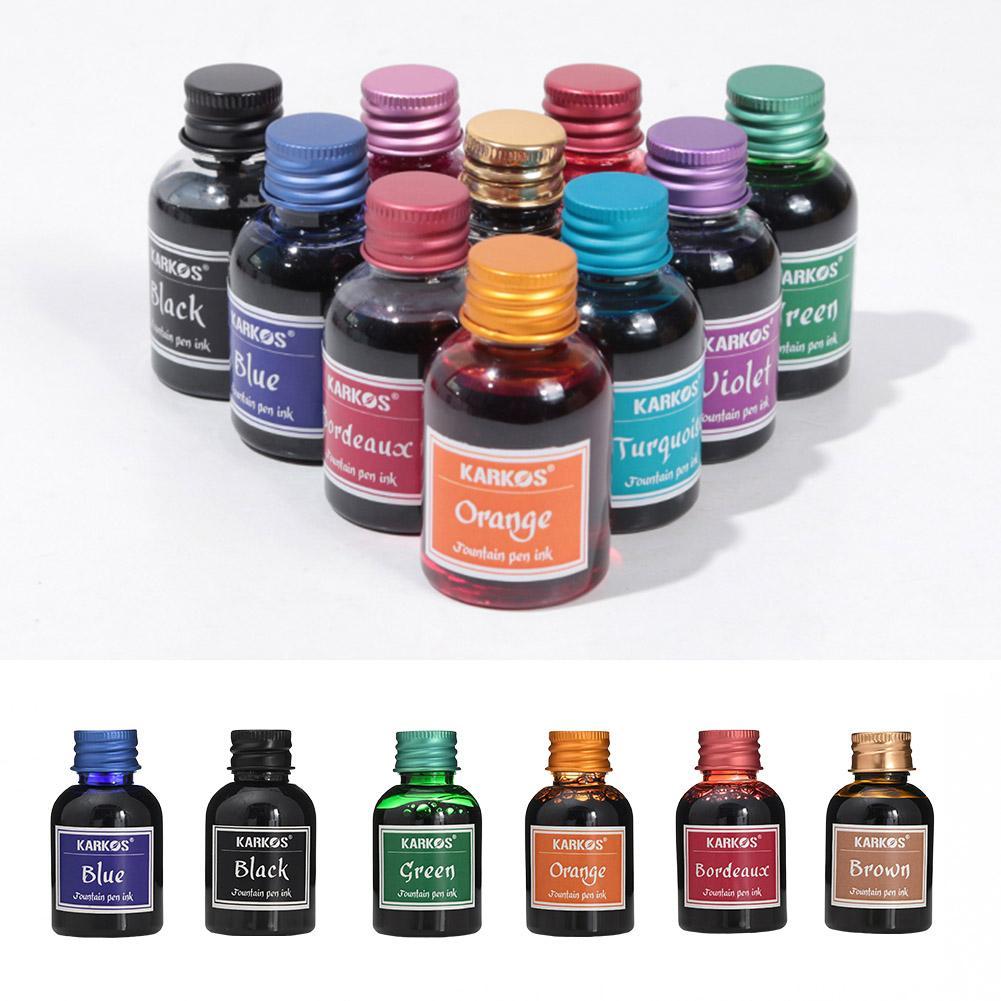 1 Bottle Pure Colorful 20ml Fountain Pen Ink Refilling Ink Stationery School High Quality Calligraphy Writing Fountain Ink