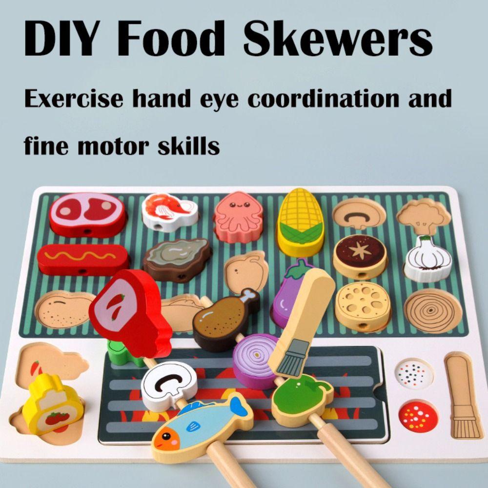 Simulation Food BBQ Grilling Toys Cooking Experience Pretend Play Set  Birthday Gifts