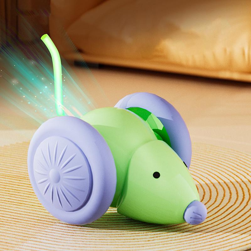 

Pet Toys Інтерактивна іграшка для котів Електрична миша Автомобіль - автоматичний тизер із інтелектуальним уникненням перешкод Товари для тварин зелений