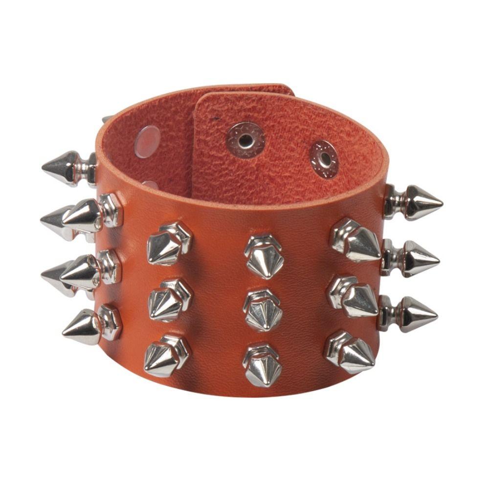 Punk Pu ādas radzēm aproce Gothic Cuff rokassprādze unisex melna aproce