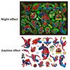 Glow-in-the-dark SpiderMan temporary tattoo stickers children's tattoo birth date celebration tattoo transfers water transfer stickers
