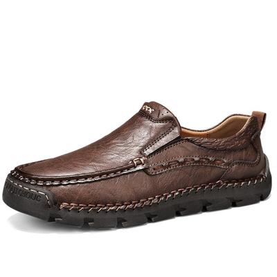 39-48 Herren Leder Freizeitschuhe Handgefertigt Atmungsaktive Schuhe Weiche Low-Top Arbeitsschuhe Leder Stiefeletten