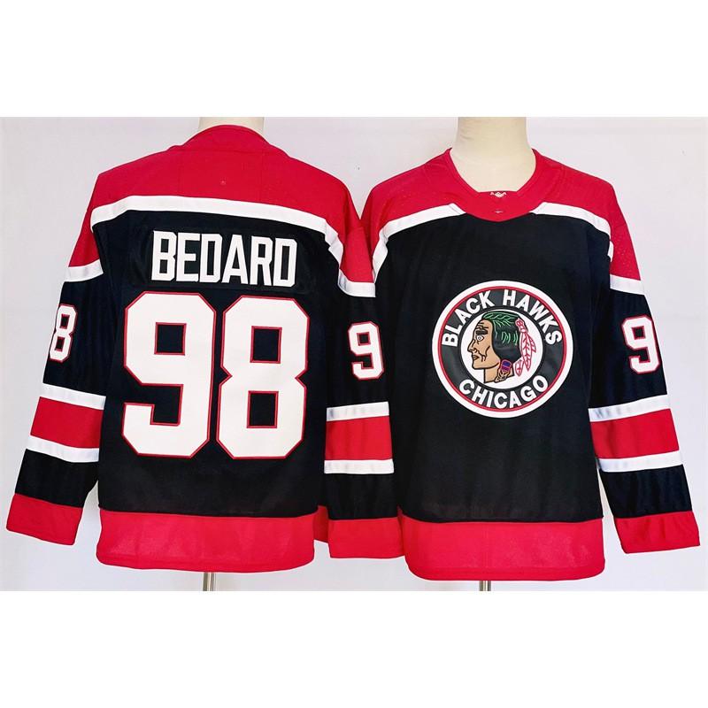 Mens Retro Ice Hockey Jersey Custom Embroidered Number 98 Or 88 Team Practice Uniform Cotton Blend